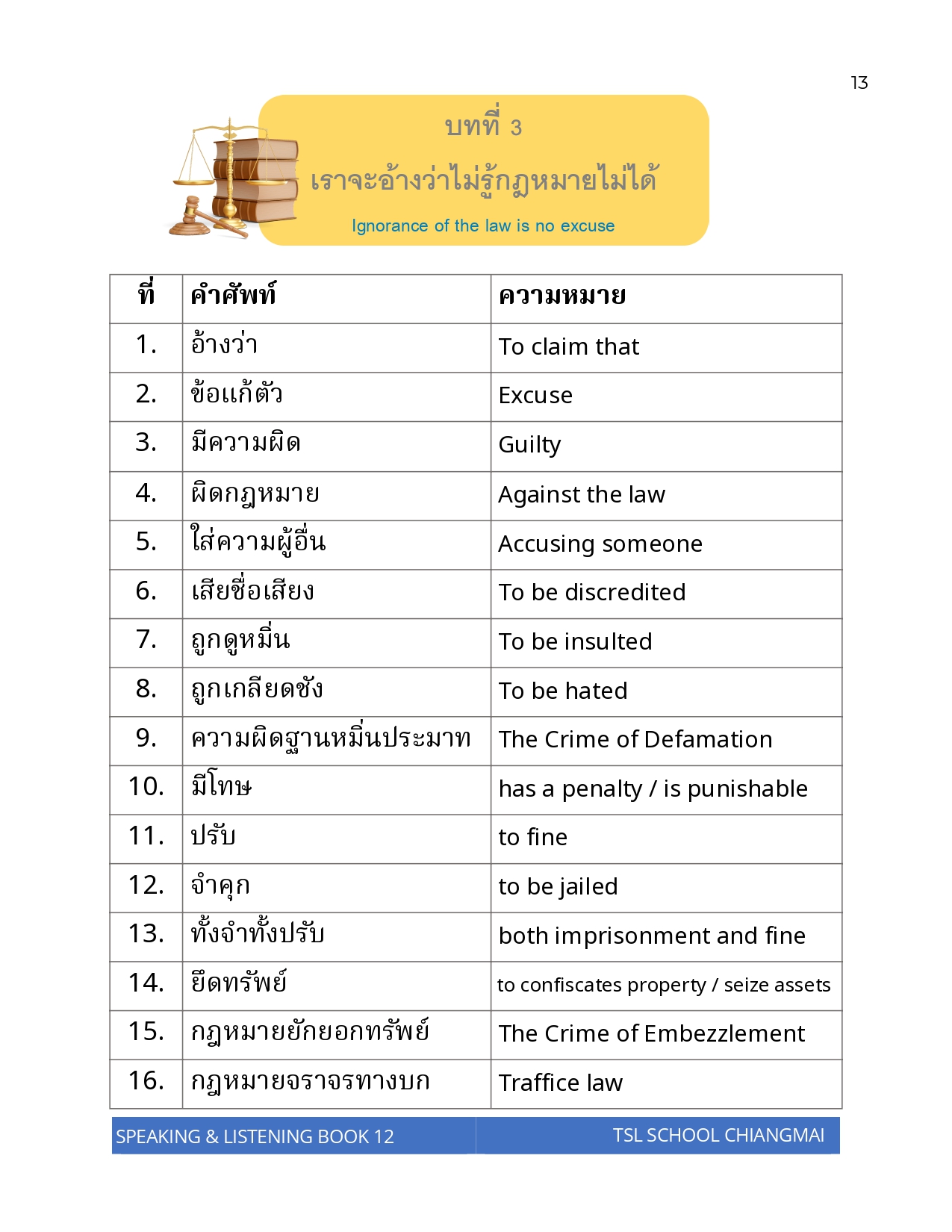 Thai level 12 (with Thai alphabet only) 